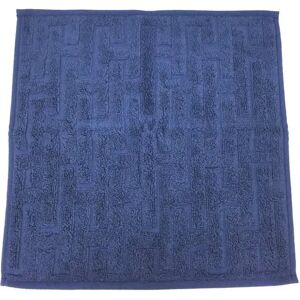 Hermes Carre Towel Steers 32 Handkerchief 100% Cotton Marine Navy Blue H Men's Women's Unisex