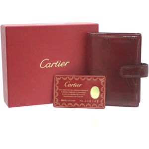 Cartier Agenda Notebook Must Bordeaux Enameled Leather