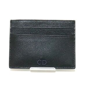 Christian Dior HOMME Pass Case Business Card Holder 2CNCHOOICNT Black