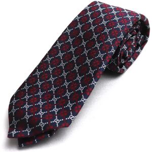 Gucci GG Diamond Tie Navy Red 545072