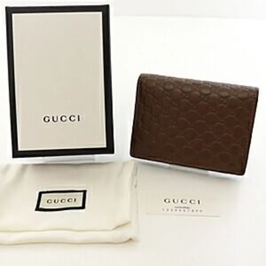 Gucci Outlet Card Case 544474 Micro sima Brown