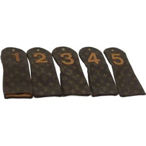 LOUIS VUITTON Monogram Golf Head Cover Pouch No.1,2,3,4,5 5Set LV Auth 56157