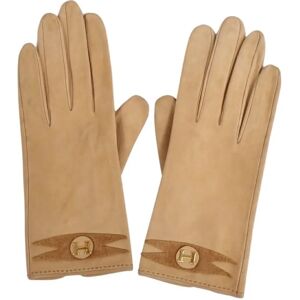 Hermes Gloves H Lamb Leather Ladies 7 Brown