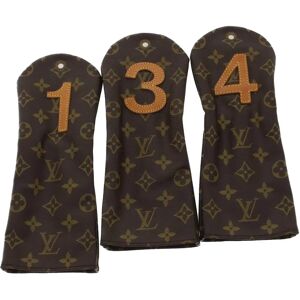 LOUIS VUITTON Monogram Golf Head Cover Pouch No.1,3,4 3Set LV Auth 46998