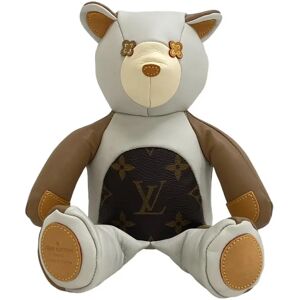 LOUIS VUITTON GI0142 Dudu Louis Teddy Bear Monogram Plush Toy Gray Unisex Z0005868