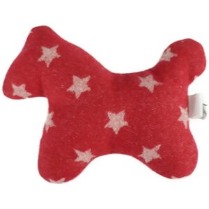 Hermes Elplush Horse Cheval Plush Toy 102694M Cashmere 100% Rouge Star Pattern Baby Stuffed