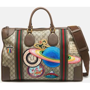 Gucci Brown/Beige Soft GG Supreme Canvas Courrier Duffle Bag