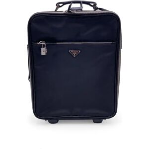 Prada Black Nylon Rolling Suitcase Wheeled Travel Bag Trolley