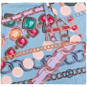 Chanel Blue Chain Motif Silk Scarf, Sky Blue/MultiThis item has been used and may have some minor flaws. Before purchasing, please refer to the images for the exact condition of the item.