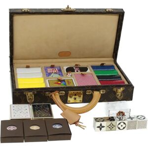 LOUIS VUITTON Monogram Casino Case Playing Cards Cube Game Dice SPO Auth 41140A