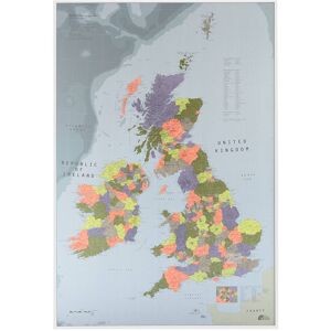 The Future Mapping Company British Isles Wall Map  - Khaki/Yellow/Orange