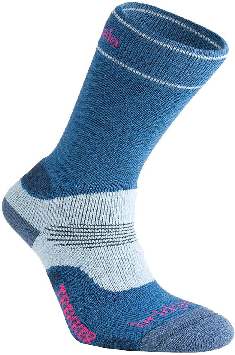 Bridgedale Women's Hike Midweight Merino Performance Boot Original Socks  - Blue/White