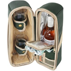 Greenfield Collection Deluxe Wine Cooler Bag for Two People  - Green