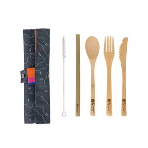 Ordnance Survey Outdoor Kit OS Bamboo Cutlery  - Tan
