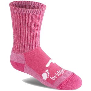 Bridgedale Junior Hike All Season Merino Comfort Boot Socks  - Pink/White