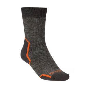 Bridgedale Men's Explorer Heavy Weight Merino Comfort Boot Socks  - Grey/Orange