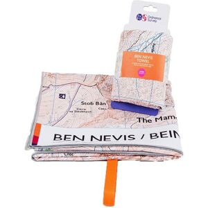 Ordnance Survey OS Ben Nevis Large Towel  - White, Black and Grey