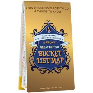 ST&G's Solid Gold Great British Bucket List Map  - White/Blue/Green