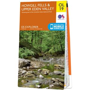 Ordnance Survey Map of Howgill Fells and Upper Eden Valley