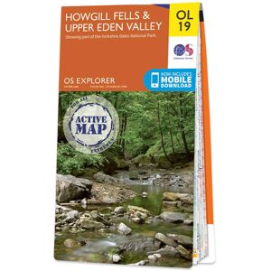 Ordnance Survey Map of Howgill Fells and Upper Eden Valley  -