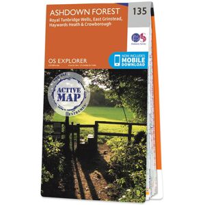 Ordnance Survey Map of Ashdown Forest  -