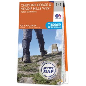 Ordnance Survey Map of Cheddar Gorge & Mendip Hills West  -