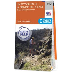 Ordnance Survey Map of Shepton Mallet & Mendip Hills East  -