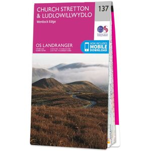 Ordnance Survey Map of Church Stretton & Ludlow