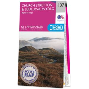 Ordnance Survey Map of Church Stretton & Ludlow  -