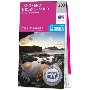 Ordnance Survey Map of Land's End & Isles of Scilly  -