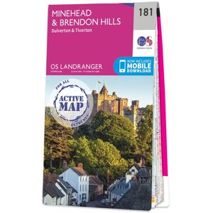 Ordnance Survey Map of Minehead & Brendon Hills  -