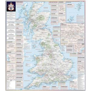 Ordnance Survey ST&G's Great British Film & TV Map  - Blue, White and Black