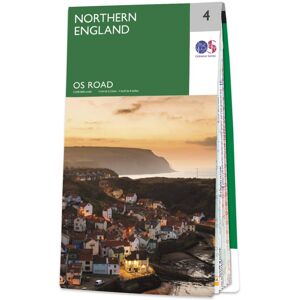 Ordnance Survey Map of Northern England  - White/Grey