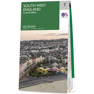 Ordnance Survey Map of South West England  - White/Grey