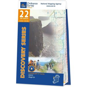 Ordnance Survey Ireland Map of County Mayo: OSI Discovery 22  - Grey/Blue/White