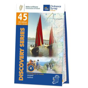 Ordnance Survey Ireland Map of County Galway: OSI Discovery 45  - Grey/Blue/White