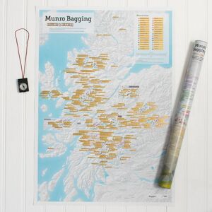 Knife Edge Outdoor Munro Bagging Collect & Scratch Off Map  - White/Black/Blue