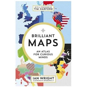 Granta Books Brilliant Maps - An Atlas for Curious Minds  - Blue/Green/Red