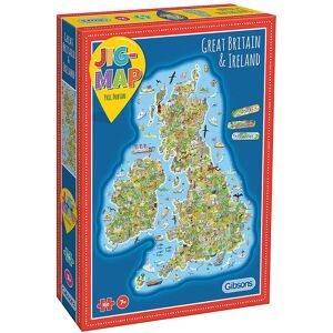 Gibsons Great Britain & Ireland 250 Piece Children's Jigsaw Puzzle  - Blue/Green/Red