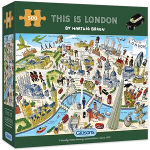 Gibsons This is London 500 Piece Jigsaw Puzzle  - White/Green/Red