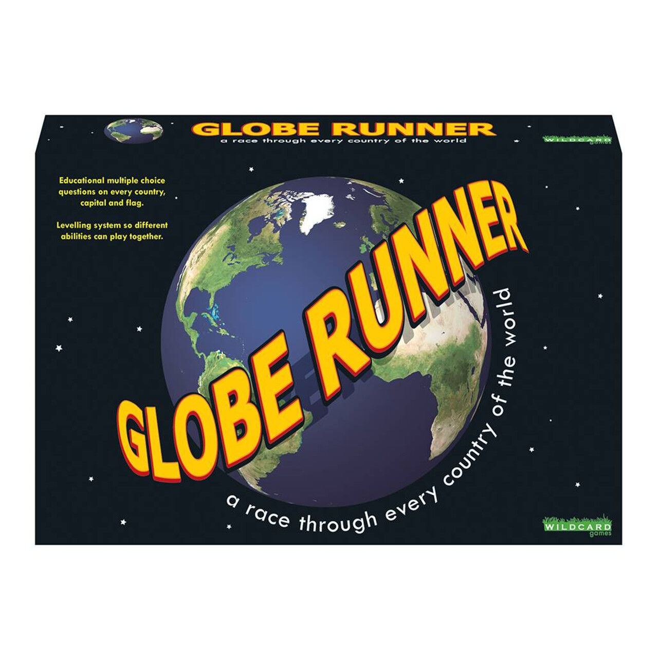 Wild Card Games Globe Runner Board Game  - Blue/Red/Yellow