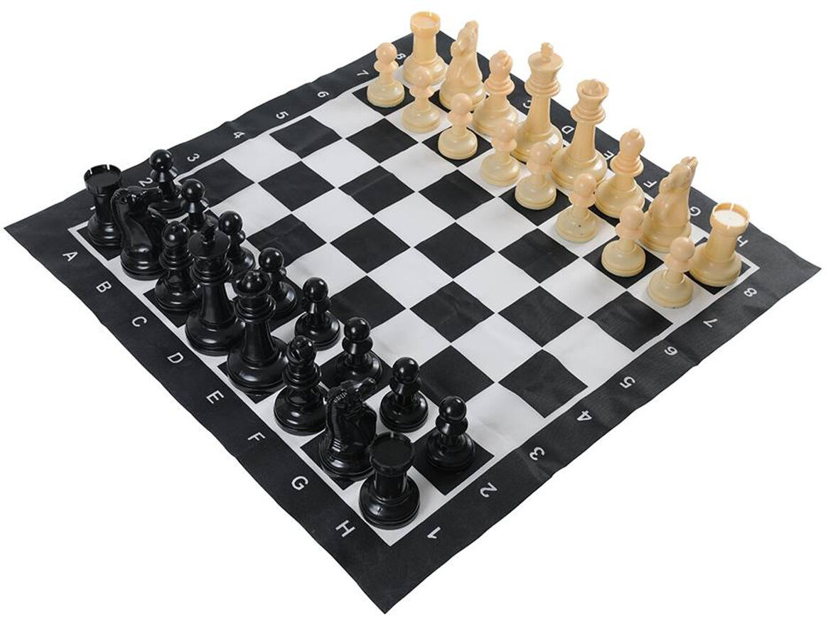 Traditional Garden Games Garden Chess  - White/Black/Yellow