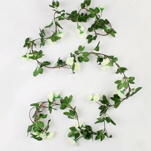 PatPat 22 Heads Fake Rose Vine Artificial Flowers Hanging Rose Ivy Plants Wedding Valentine's Day Party Home Garden Background Decor  - White