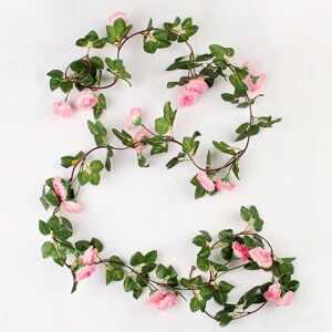 PatPat 22 Heads Fake Rose Vine Artificial Flowers Hanging Rose Ivy Plants Wedding Valentine's Day Party Home Garden Background Decor  - Pink
