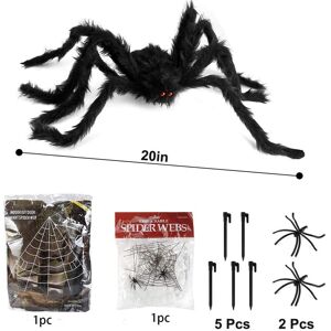 PatPat 10pcs Halloween Outdoor Spider Decorations Set Triangular Giant Spider Webs with Large Fake Hairy Spider 20