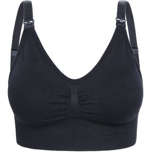 PatPat Plus Size Maternity Nursing Sports Bra for Yoga with Front Closure  - Black