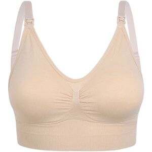 PatPat Plus Size Maternity Nursing Sports Bra for Yoga with Front Closure  - Apricot