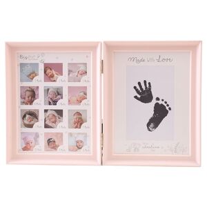 PatPat Baby Hand Inkpad Watermark Wood Photo Frame Souvenir  - Pink