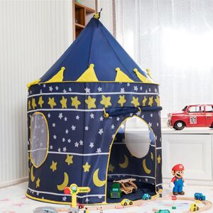 PatPat Kids Play Tent Dreamy Graphic Pattern Foldable Pop Up Play Tent Toy Playhouse for Indoor Outdoor Use  - Blue