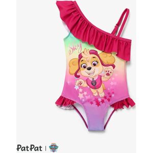 PatPat PAW Patrol Sweet Toddler Girls' One-piece Swimsuit with Slanted Shoulder  - Roseo